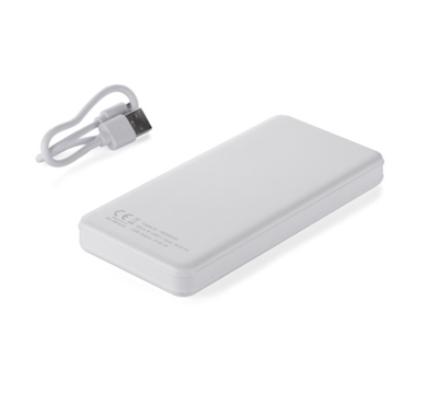 batterie externe publicitaire blanc