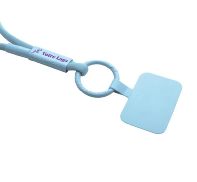 tour de cou porte couleur bleu personnalisable