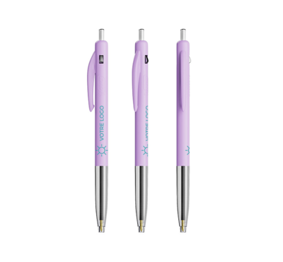 stylo bille violet bic personnalisable 