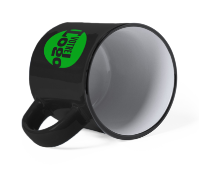 mug couleur noir en céramique personnalisable