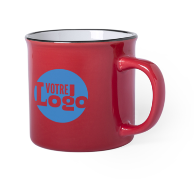 mug céramique couleur rouge personnalisable