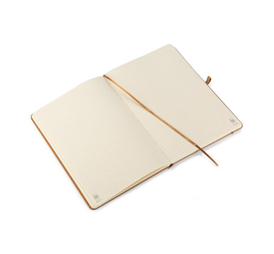 carnet brun personnalisable en plastique recyclé