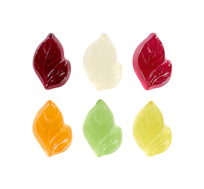 gomme de fruit vegan feuilles