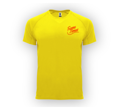Tee-shirt sport homme jaune fluo
