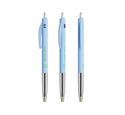 stylo bille M10 clic vintage couleur bleu