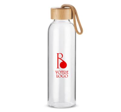 bouchon gourde en verre personnalisé