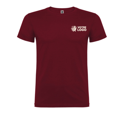 tshirt couleur bordeaux personnalisable 