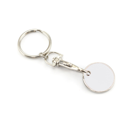 porte clé avec jeton couleur blanc