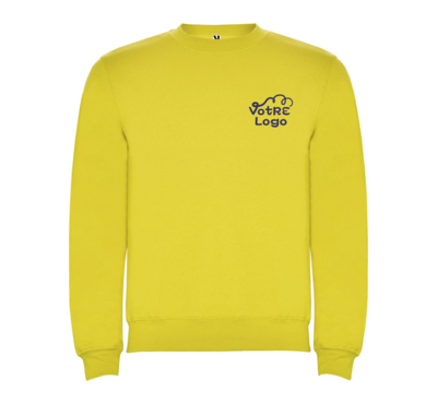 pull ras du cou jaune