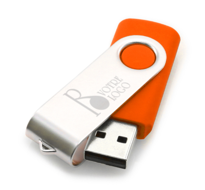 clé usb personnalisable 16gb couleur orange