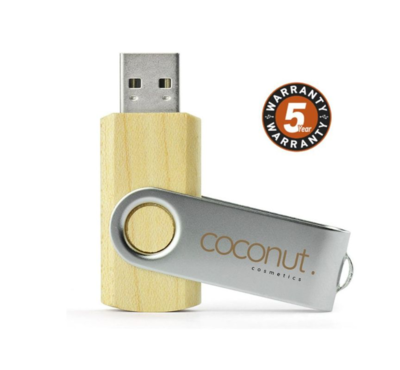 clé usb bois clair