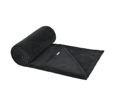 plaid en polaire couleur noire personnalisable