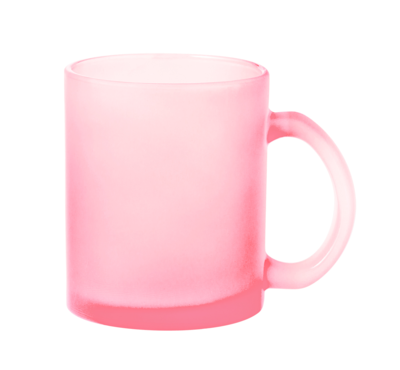 mug en verre coloré rose 