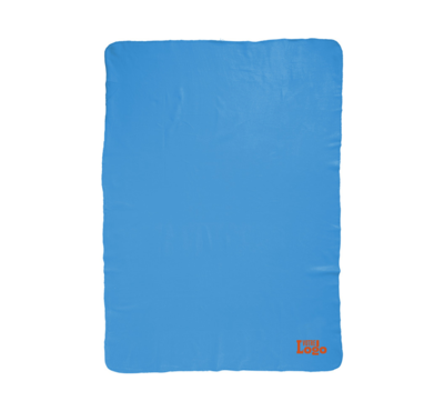 plaid polaire bleu ciel personnalisable