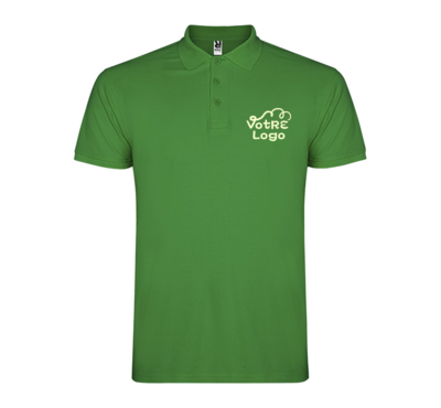 polo pour enfant personnalisable couleur vert