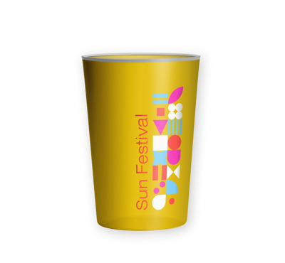 ecocup capacité 25 cl personnalisable couleur jaune