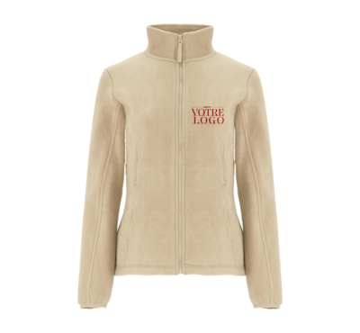 veste polaire beige personnalisable