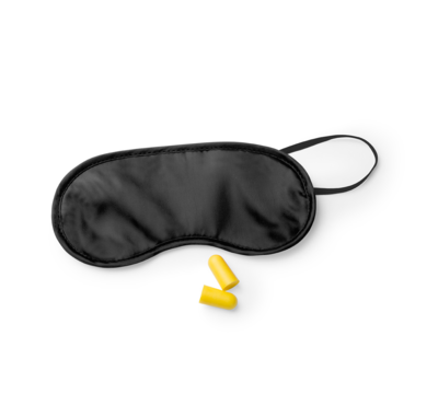 masque de voyage couleur noir