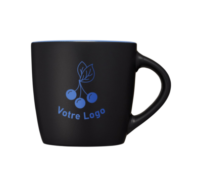 mug bicolore couleur bleu personnalisable