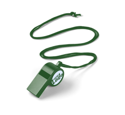 sifflet coloré couleur vert publicitaire 