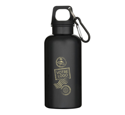 bouteille d'eau couleur noir personnalisable