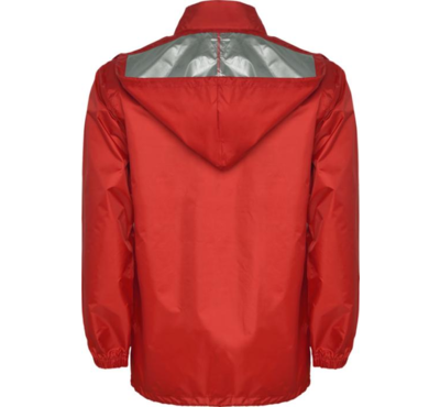 veste de pluie rouge