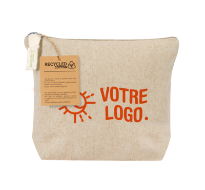 Trousse de toilette beige personnalisé