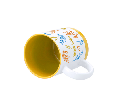 mug jaune logoté 