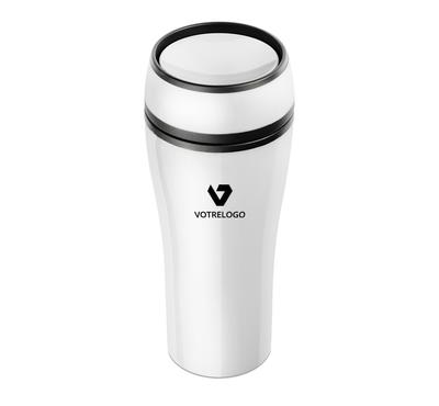 Mug isotherme SPOT 400 ml blanc