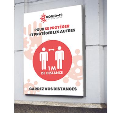 Panneau PVC gardez vos distances