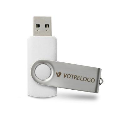 Clé USB TWISTER 16 GB blanc