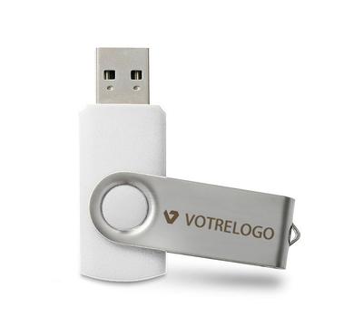 Clé USB TWISTER 8 GB blanc