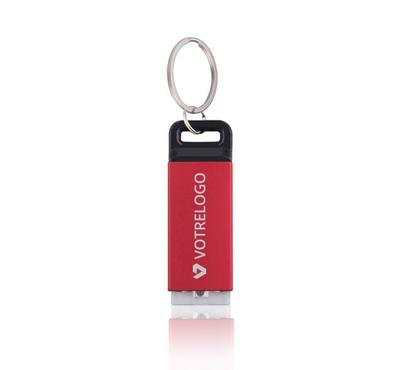 Porte-clés lampe de poche RAISO rouge