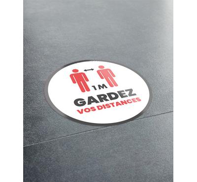 Adhésif sol rond gardez vos distances