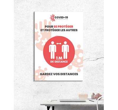 Panneau PVC A2 gardez vos distances