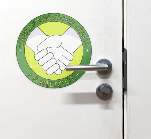 adhésif personnalisé blanc vinyle 