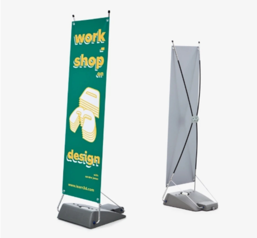 totem banner extérieur lestable