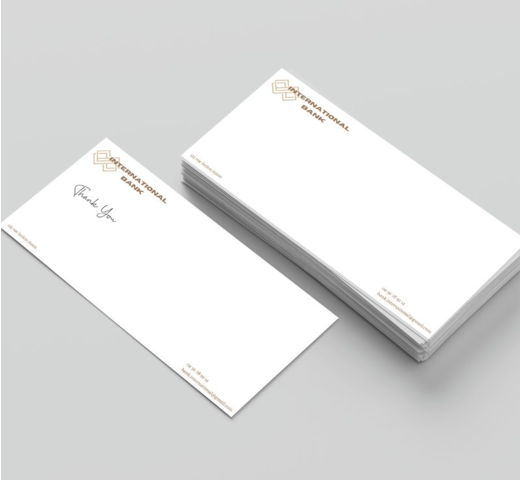 Carte de correspondance pour des remerciements