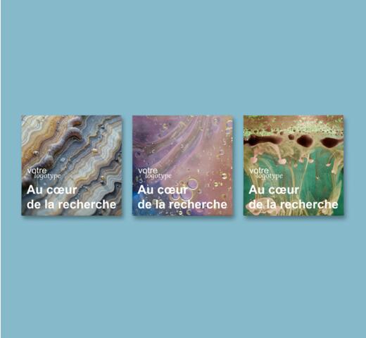triptyque de tableaux avec impression et design personnalisé