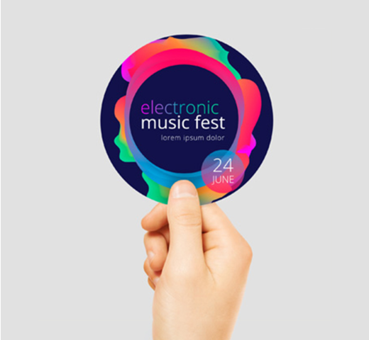 Flyers ronds publicitairess