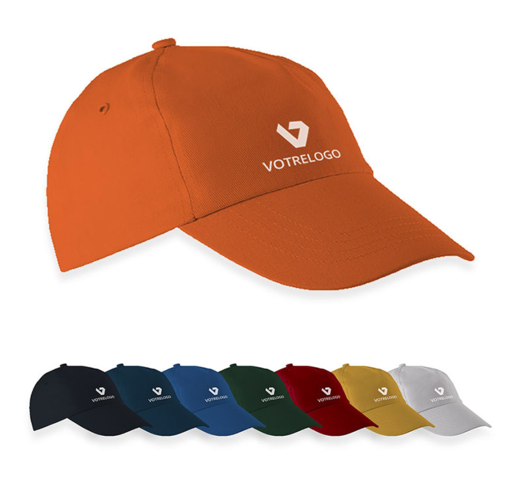 Casquettes publicitaires colorées et logotées