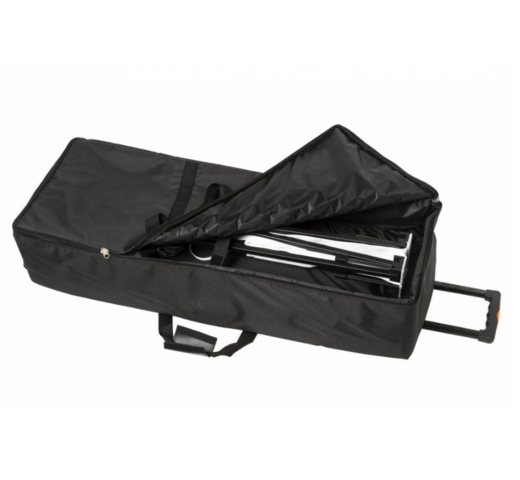 Comptoir personnalisé entreprise pliable et fourni avec une petite valise pour le transport