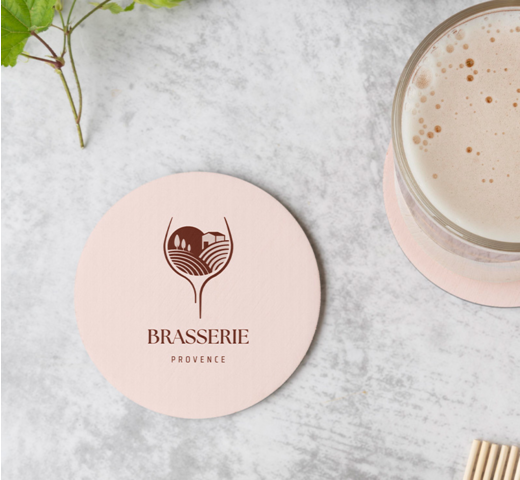 Sous verres logotés