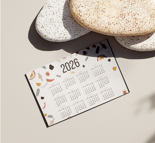 calendrier petit format pour portefeuille