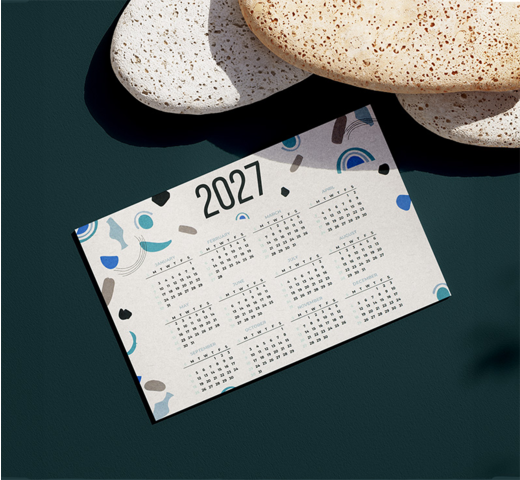 calendrier petit format pour portefeuille