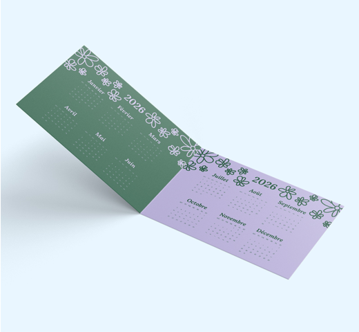 calendrier mini format carte de visite