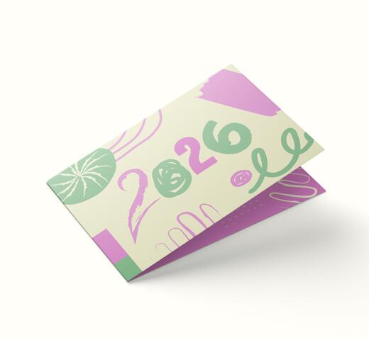 calendrier de poche plié format carte