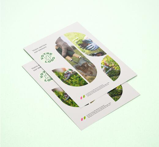 flyer papier couché recyclé satin non blanchi