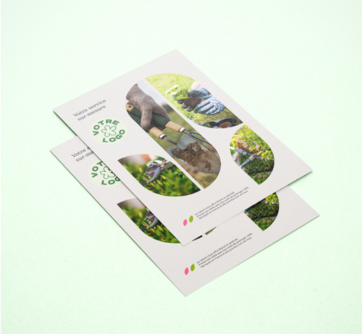 flyer papier couché recyclé satin non blanchi
