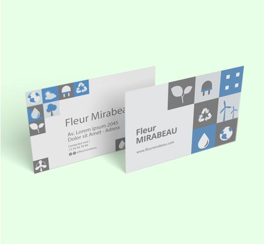 carte de visite papier recyclé